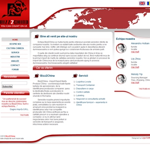 bizz2china - Pagina web de prezentare firma import-export